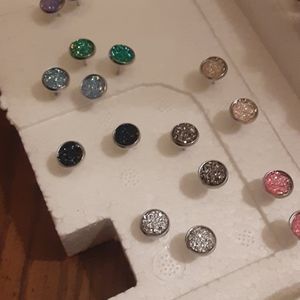 Druzy stud earrings
